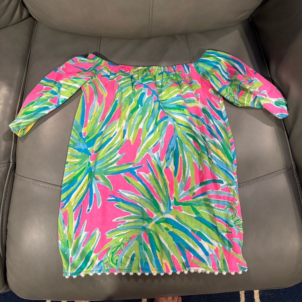 Lilly Pulitzer Floral Print Dress in Pink and Green Size XS (2-3)